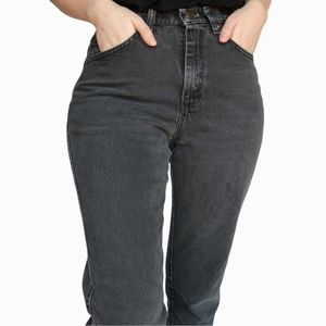 Vintage | Lee Original Tapered Leg Mom Jeans Faded Black